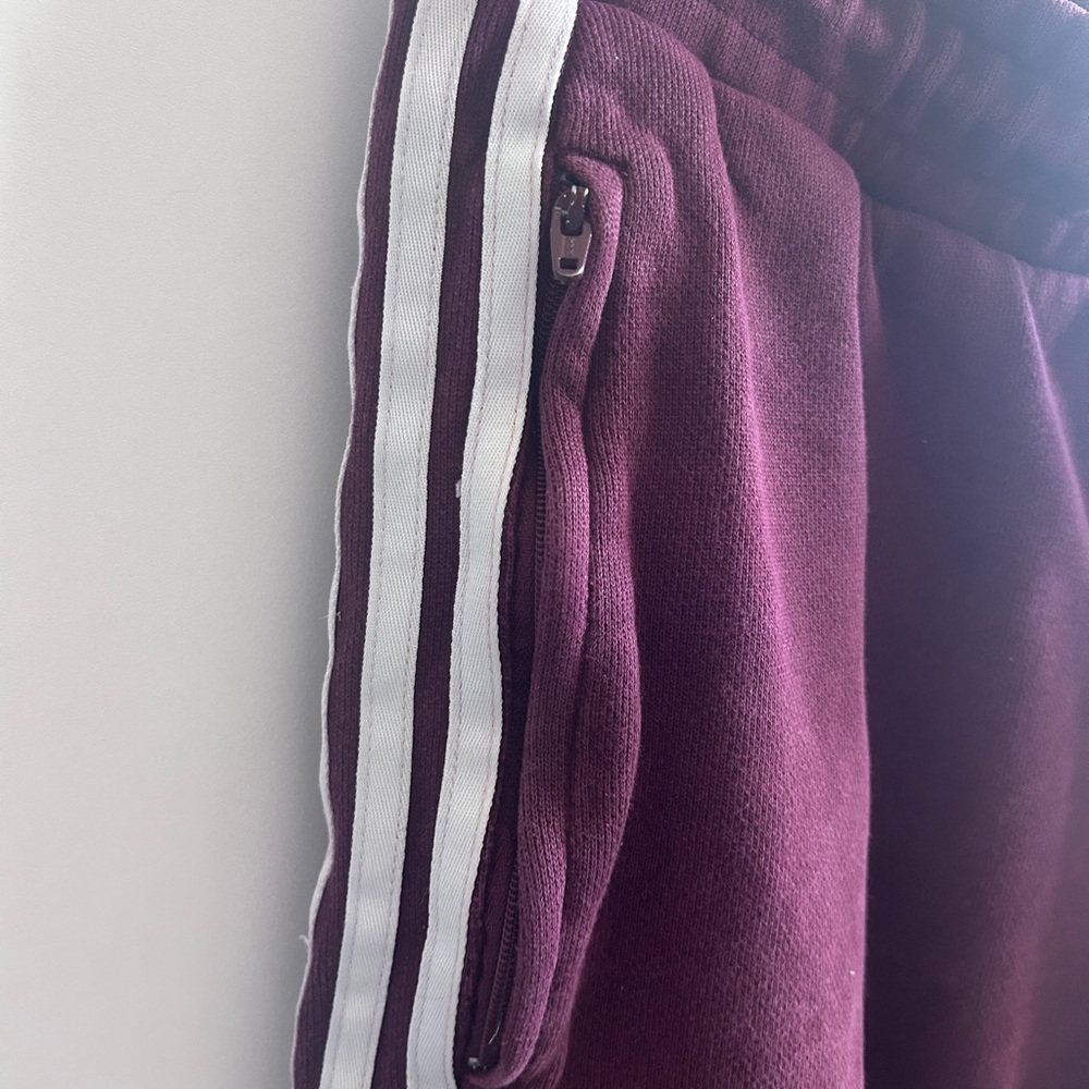 adidas Purple Jogger Sweatpants with White 3-Stripes - Picture 5 of 10